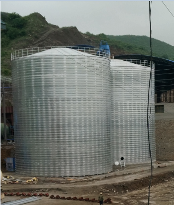 沅陵粮食钢板仓的安装全过程不用热焊接